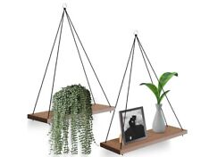 Hanging Wall Shelves - Set of 2 Boho Shelves - Macrame Wall Hanging w/Hardware - Toronto - Canada