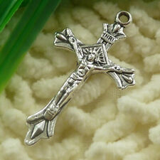 90 Pcs Tibetan Silver Jesus Cross Charms 44X25MM S1977 DIY Jewelry Making