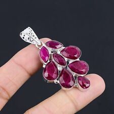 Kashmiri Ruby Gemstone 925 Sterling Silver Gift Jewelry Pendant 2.29 n007"