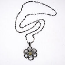 lia sophia jewelry black chain elegant flower pendant cut crystals necklace