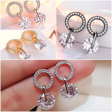 Elegant 925 Silver Filled,Gold Drop Earring Women Jewelry Gift Free Shipping