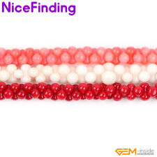 White Pink Red Coral Gemstone Spacer Beads Jewelry Making Strand 15 Wholesale"