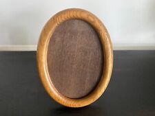 Vintage Oval Wooden Photo Picture Frame Minimalist Medium Wood Tone - Lansing - US