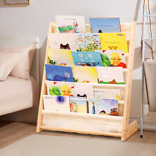 Children Kids Book Shelf Storage Rack Organizer Bookcase Bookshelf Display Holde - Chino - US