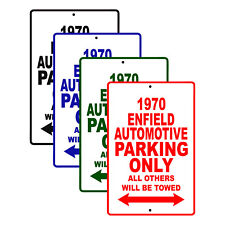 1970 Enfield Automotive Parking Only Reserved Parking Notice Decor Aluminum Sign