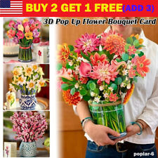 3D Up Flower Bouquet Gift - 3D Pop Up Flower Greeting Cards US