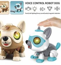 DIY STEM SMART ROBOT DOG TOY KIDS INTERACTIVE INTELLIGENT EDUCATIONAL VOICE BLUE - Glendale - US