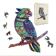 Smart Parrot Wooden Puzzle for adult kid,unique irregular shaped pieces,toy gift - Portland - US