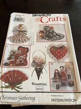 SIMPLICITY CRAFTS 9347 Christmas gathering angel dolls pillows skirt uncut