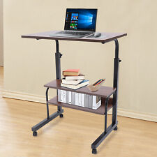 Mobile Sofa Bed Side Table Adjust Height TV Tray Laptop Desk End Table w/ Wheel - Toronto - Canada