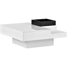 Minimalist Coffee Table Detachable Tray LED Lights Remote Control Modern Square - Mumbai - India