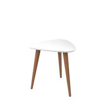 Manhattan Comfort Furniture 20 H x 20" W x 19" D White Wood Triangle End Table - Toronto - Canada"