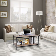 16.6 H Two Tiers Coffee Table MDF Top Metal Frame Living Room Tea Table - Toronto - Canada"