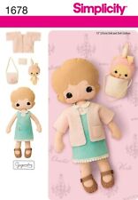 Simplicity 1678 Felt Doll Clothes & Accessories Sewing Pattern