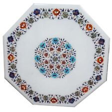 23 Marble Table top handmade Inlay semi precious stones Home Decor"