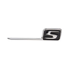 S Letter Trunk Emblem Chrome Black Badge Sticker Decoration For AMG GT C63S E63S