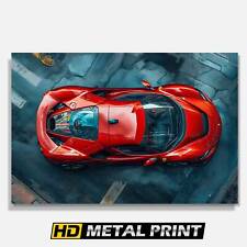 Ferrari SF90 Poster 2024 Metal Print, Racing Fan Gift, Automotive Decor