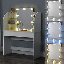 Makeup table with mirror hairdresser dresser hairdresser table LED lighting white