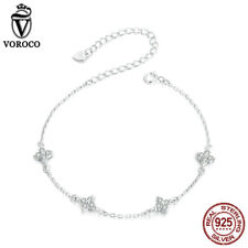 Fashion 925 Sterling Silver Exquisite Sparkling CZ Bracelet Jewelry Women Voroco