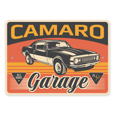Chevy Camaro Garage Oil And Service 24 7 Sign Chevrolet Automotive Car Man Cave
