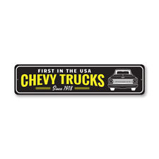 USA Chevy Truck Sign Chevrolet Automotive Car Man Cave Sports Automobile Retro