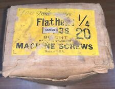 Vintage 1/4-20 x 2 SILICON BRASS Machine Screws Flat Head Slotted 27 Screws - Massapequa - US"