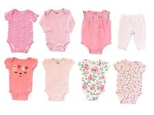 Baby Girls Size 3 Months Pink & Floral Onesie /Pant Bundle Carters Gerber & More