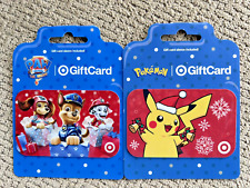 TARGET Set of 2 COLLECTIBLE GIFT CARDS POKEMON PIKACHU & PAW PATROL No $ Value