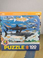 NEW Eurographics kids Smart Kids Sharks 100 Piece Jigsaw Puzzle Sealed - Cibolo - US