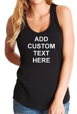 Womens Tank Top Custom Personalized T Shirts Your Own Text Business Name Gift