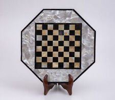 18 Marble Octagon Chess Table Top with Inlay Art Coffee Table for Home v11"