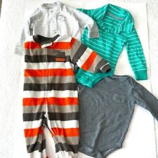 LOT OF 4 items for baby boy size 9m including 2 body suits and 1 zip sleeper