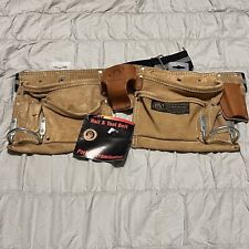 Vintage 90s Rooster Product Suede Leather Carpenter Construction Tool Belt NWT