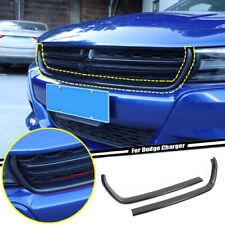 For 15-23 Dodge Charger SXT Carbon Front Grille Inserts Grill Cover Trim Strips