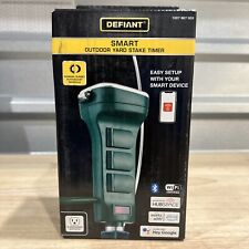 BRAND NEW!! Defiant Smart 6 Outlet Outdoor Yard Stake Timer Hubspace - Christmas - Canton - US