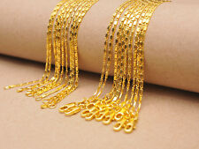 5PCS 16-30inch 18KGF Gold Smooth Chain Necklace Accessorie Jewelry Necklace