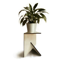 Triangular Wooden Pot Plant Stand - Minimalist Accent Table for Indoor Bedroom - Toronto - Canada