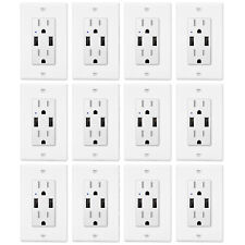 4.2A Electrical Outlets with USB Ports Smart Chip TR Wall Receptacle Charger ×12 - South El Monte - US