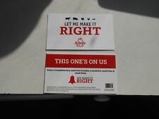 Lot of 10 Arby's Combo Meal Cards