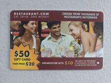 (1) $50.00 gift card for Restaurant.com