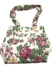 Floral Quilted Carry all Bag 12h x 13"w x 4"d Knitting Baby Items Craft Tools"