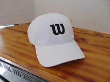 WILSON WHITE ULTRALIGHT MENS HAT W LOGO ADJUSTABLE CAP TENNIS GOLF BRAND NEW