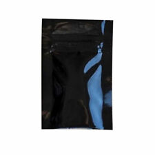 50 pcs Glossy Black Mylar Nylon 2 x 3" Flat Pouch Zip Lock Smell Proof Bags"