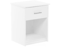 Hillside Nightstand Bedroom Living Room Table Drawer Open Storage White Finish - Mumbai - India