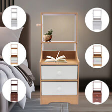 Versatile Bedside Table Nightstand Storage W/ Shelf Rounded Handle Organizer - Toronto - Canada