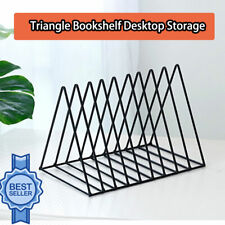 Triangle Book Holder Minimalist Bookshelf Desktop Organizer Rack A Black - Toronto - Canada