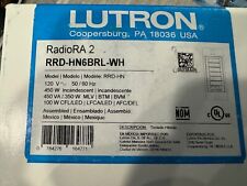 Lutron RRD-HN6BRL-WH 6-Button Raise Lower Hybrid Neutral LED Keypad RadioRa2 - Port Jefferson Station - US