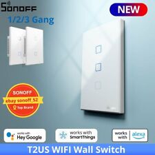 Sonoff T2 US Wifi Smart Home Wall Touch Light Switch RF APP Voice Remote Control - CN