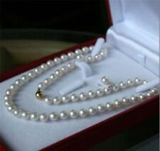 Real! 10MM White Shell Pearl Necklace + Earring Set 18（Not real pearls）"