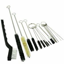 Spray Gun Rifle Pistol Cleaning Brush Set Black White Nylon Tube Nozzles 17PC